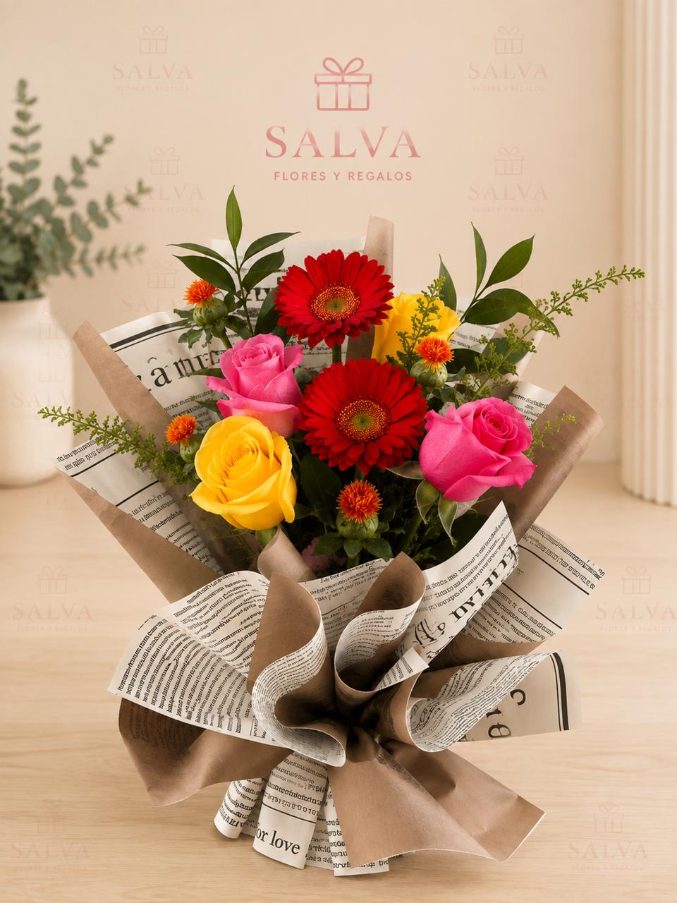 Bouquet Jardín Floral Premium en Base Coreana