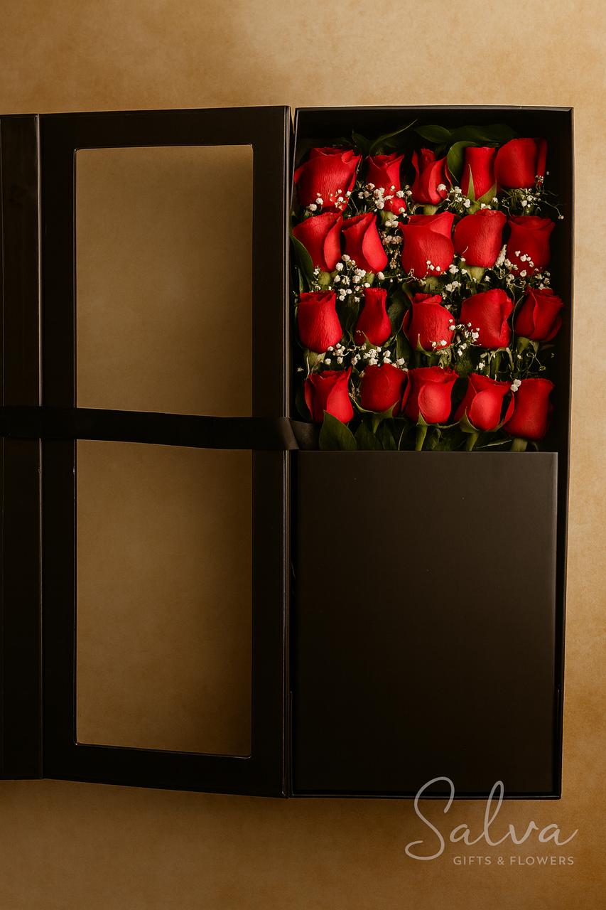 Caja de Rosas Romántica