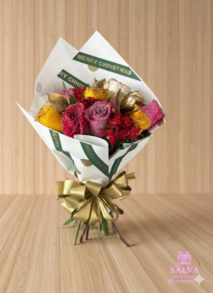 Bouquet Navideño Rosas Y Otros *24