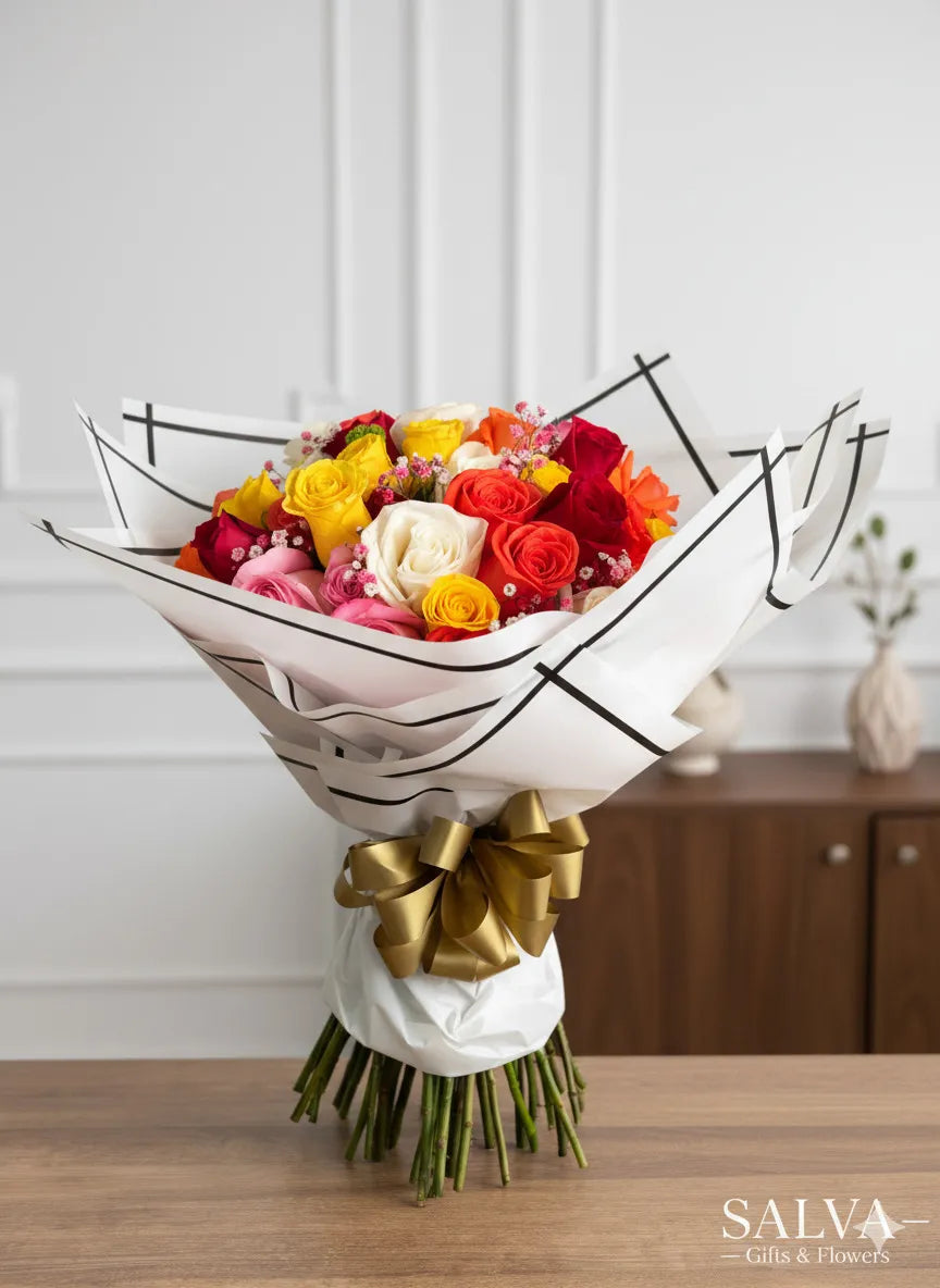 Bouquet Buchon 60 Rosas