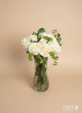Florero De 12 Rosas Blancas – Mensaje De Paz Y Acompañamiento