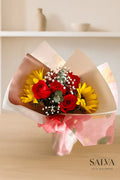 Bouquet Rosas Y Girasoles